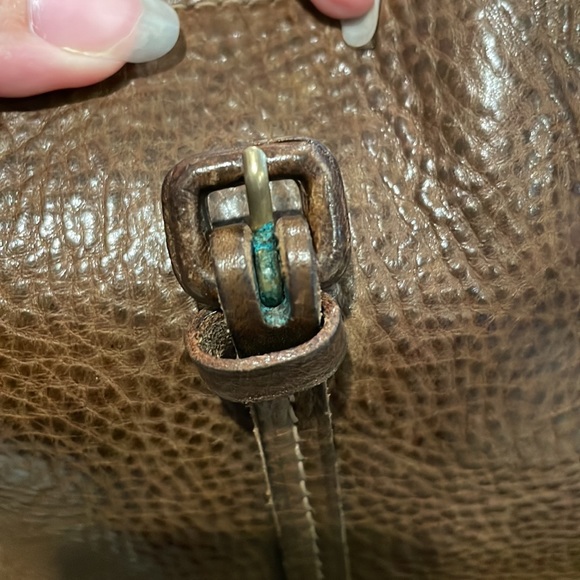 Genten Tosca Leather Brown Tote Shoulder Hand Bag Gently Used - Picture 11 of 14